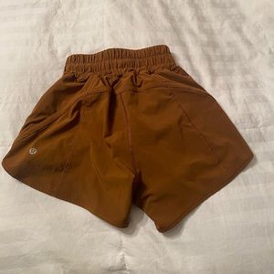 Brown lululemon shorts 4” size 0